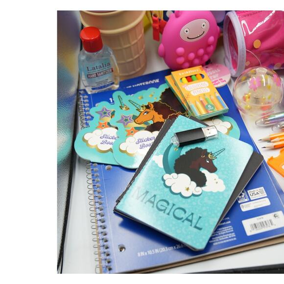 Cat & Jack Floral Backpack Bundle w/ Embark Lunch Bag, Toys & Supplies NEW - Picture 16 of 16